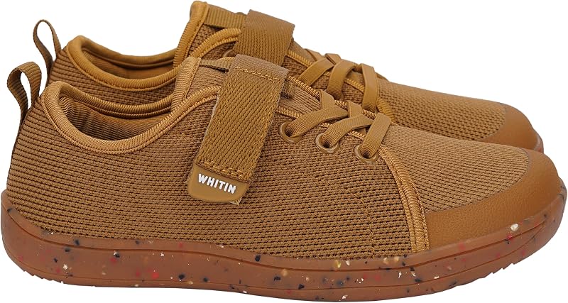 Whitin Kid Barefoot School Shoes W8K6 Brown Multi Wide Toe Box Sneakers