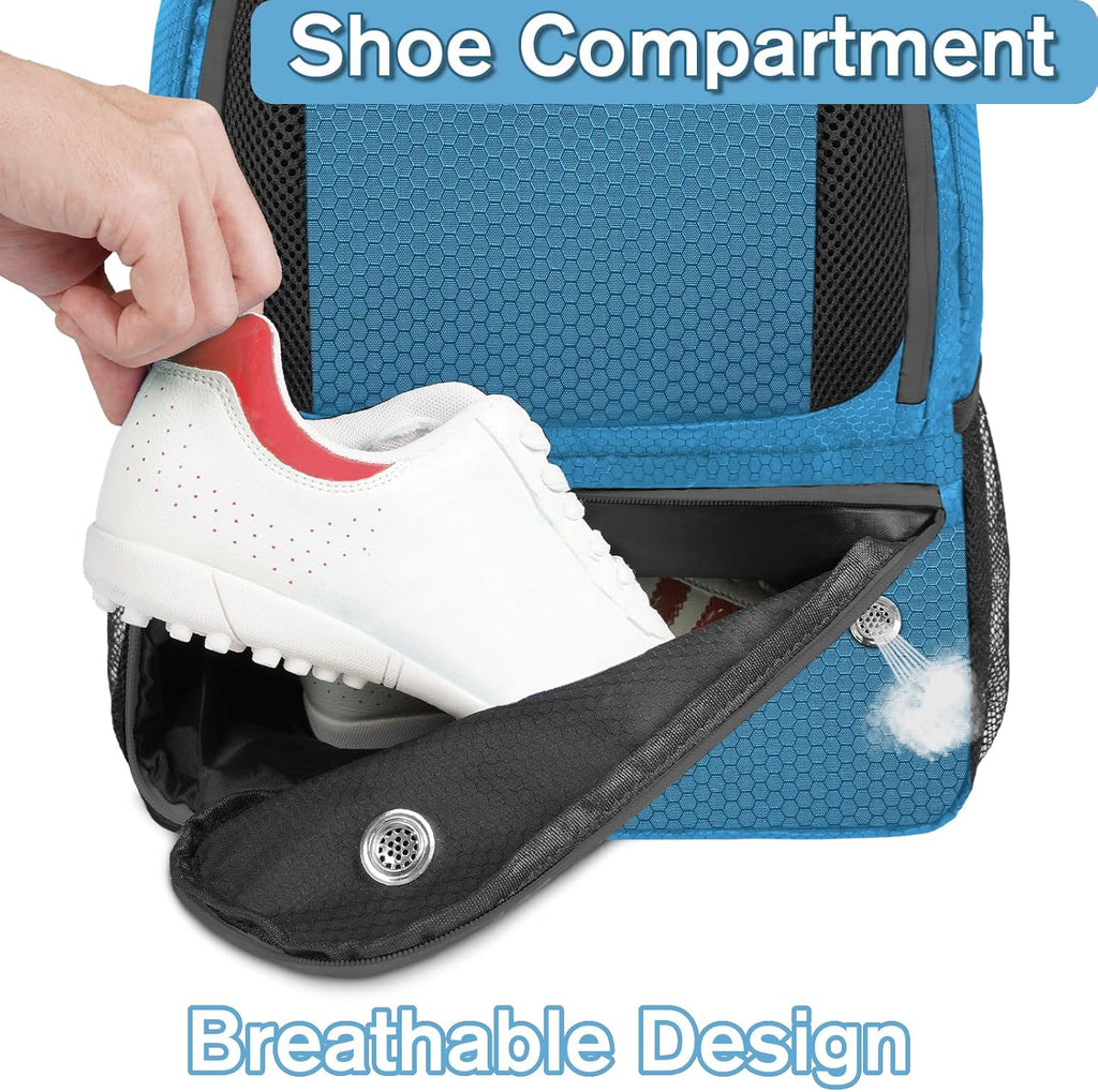 YOREPEK Soccer Backpack - Water-Resistant Sports Bag with Ball Holder | Fits Basketball, Volleyball, Football