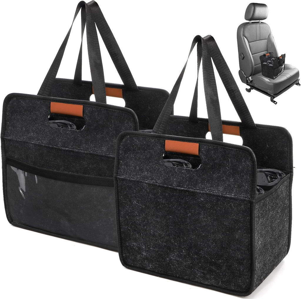 ZOOFOX 2 Pack Insulated Drink Carrier with Handle, 6 Cup Portable Drink Carrier for Car, Reusable Folding Coffee Cup Holder Bag for Daily Life Takeout, Outdoors, Travel