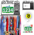 She Believed She Could - SO SHE DID Race Medal Holder | Stylish Wall Hanger for Runners