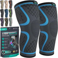 Modvel Compression Knee Brace - 2 Pack Support Sleeves for Men & Women | Pain Relief for Running & Sports