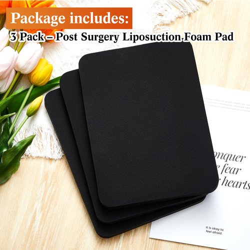 Frienda 3 Pcs Lipo Foams Post Surgery 8 x 10 x 0.5 Inch Firm Foam Boards for Lipo Recovery Liposuction Pad Flattening Abdominal Compression Board Tummy Tuck C Section Supplies