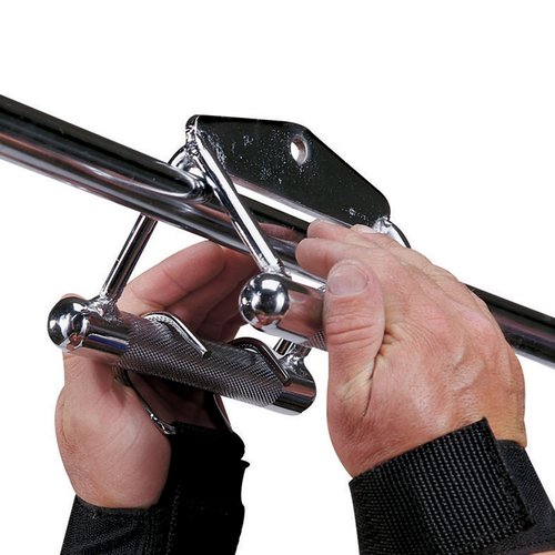 Body-Solid Tools (MB502) Seated Row Chinning Bar - Diamond Knurl Textured Grip for Home Gym System Ideal for Middle Back & Lower Lat Muscles Training, Fitness Exercise Equipment (Chrome)