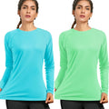 Skiennix Women's UPF 50+ Long Sleeve Workout Shirt - Quick Dry UV Sun Protection | Size L