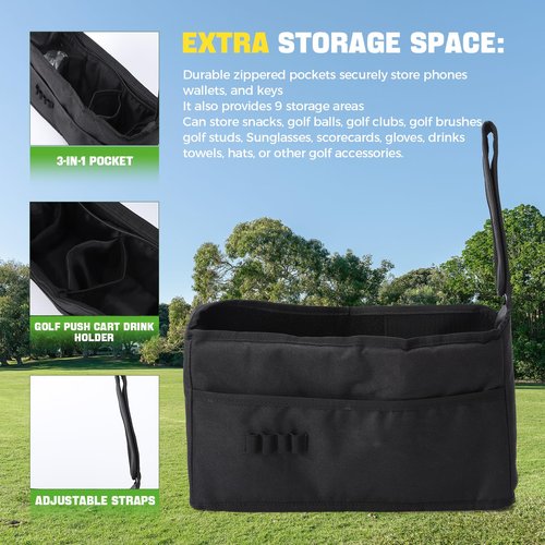 Lightweight Foldable Golf Bags for Men， with Adjustable Drink Holder Strap for Golf Cart and Baby Stroller