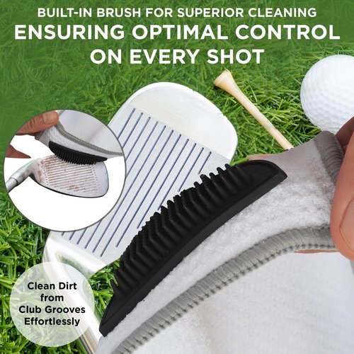 Proper Company Golf Magnetic Golf Towel (White) Microfiber Golf Towel | Ultra Absorbant Waffle Pattern | Extra Strong Magnet for Golf Cart or Clubs