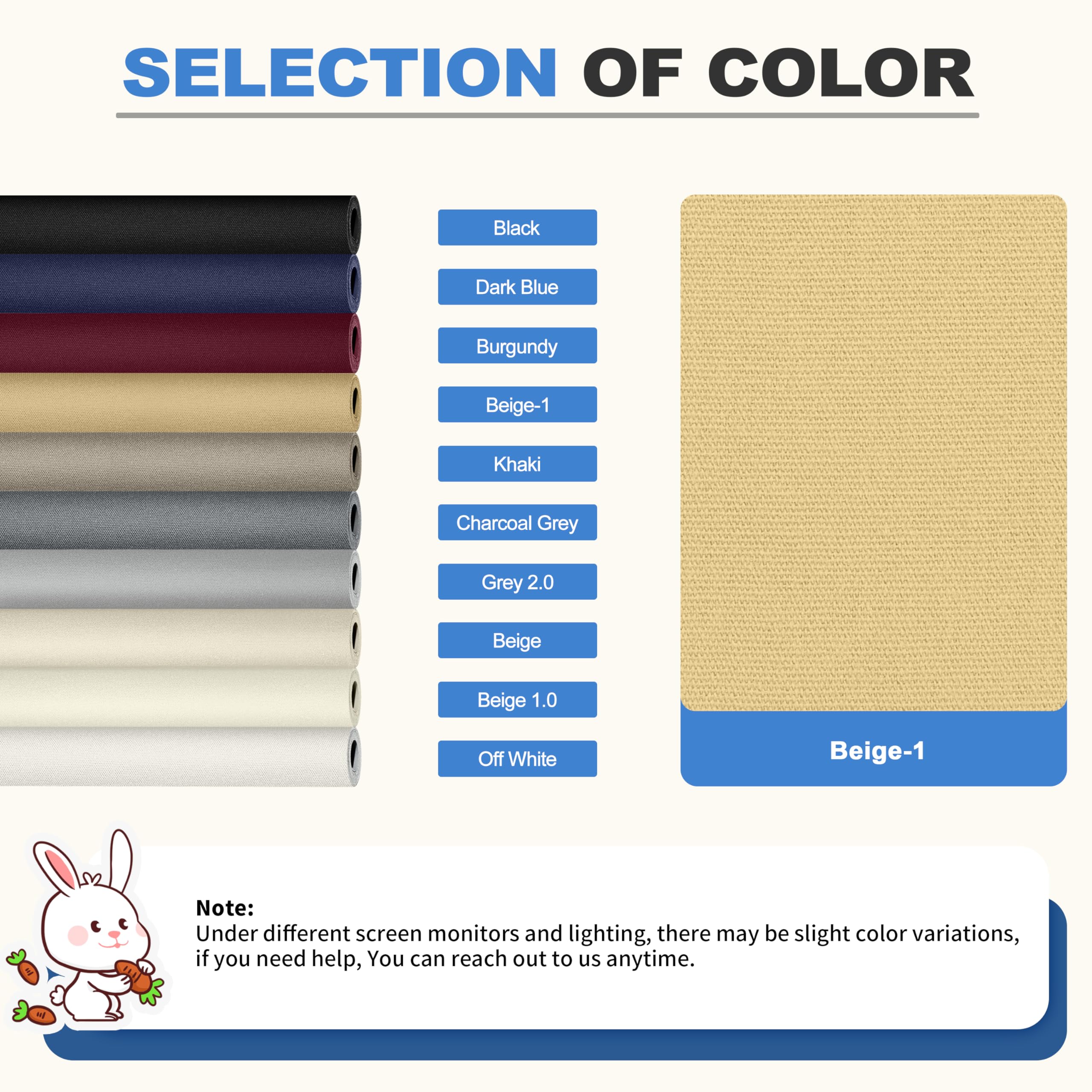 KING MOUNTAIN Canvas Repair Patch 16×60 Inch Self-Adhesive Waterproof Fabric Patch for Sofas, Tents, Furniture,Tote Bags, Car Seats (Beige-1)