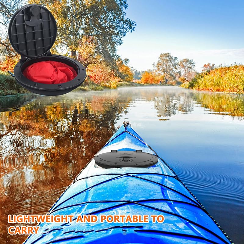 6in/8in Deck Hatch Kit with Storage Bag for Kayak Boat Deck Plate Waterproof Cover