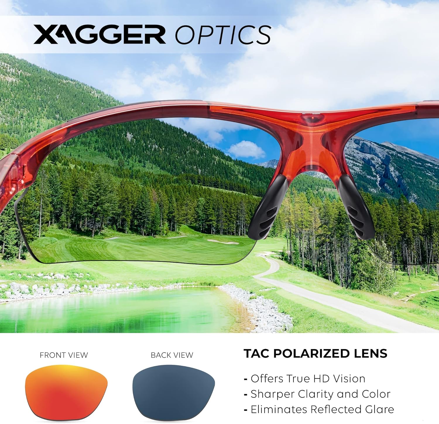 Xagger Polarized Sports Sunglasses - UV400 Protection for Men & Women | Wrap-Around Design for Running & Cycling