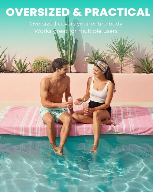 Antfuny Turkish Beach Towel - Extra Large Quick-Dry, Sand-Free, Soft & Absorbent | Lightweight & Compact