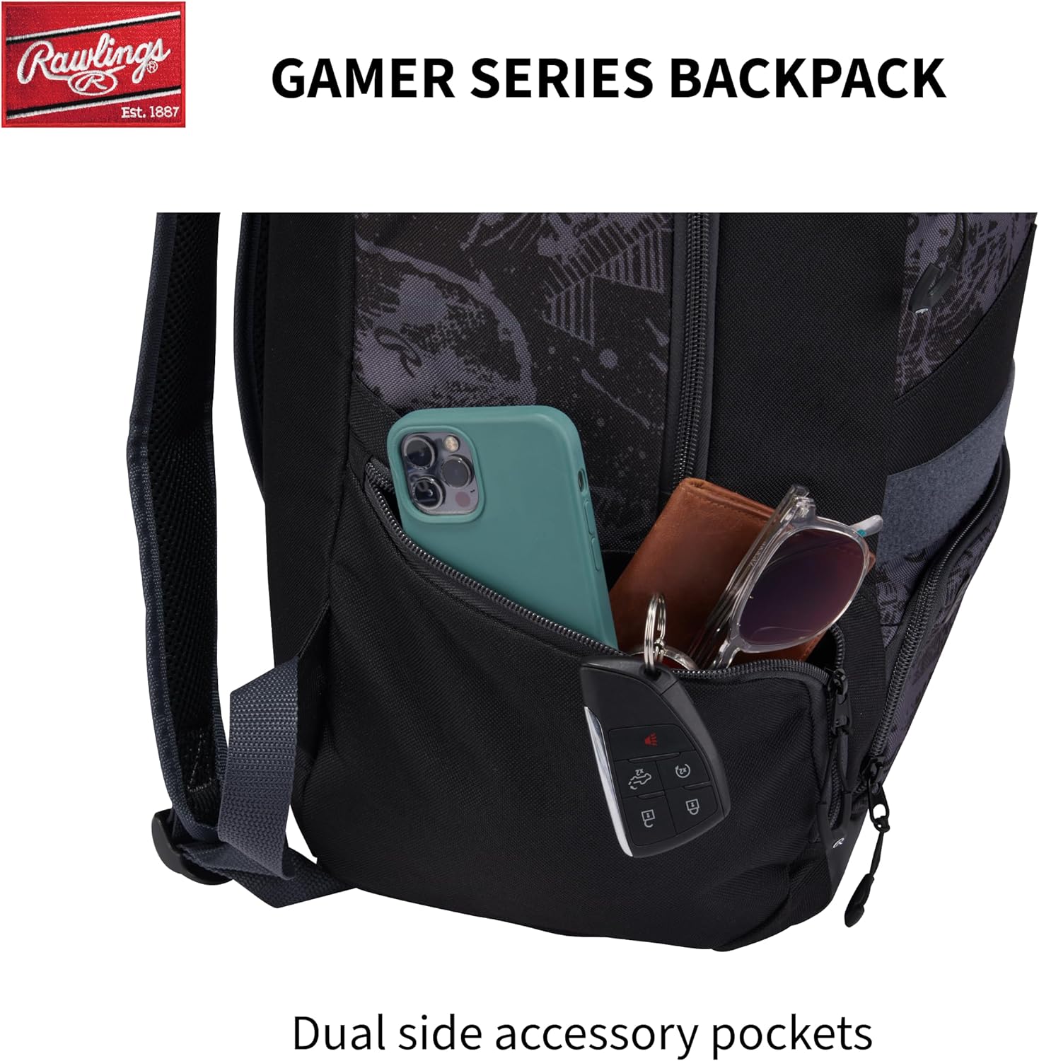 Rawlings Gamer Series Backpack - Durable Equipment Bag for Baseball/Softball | Multiple Colors Available