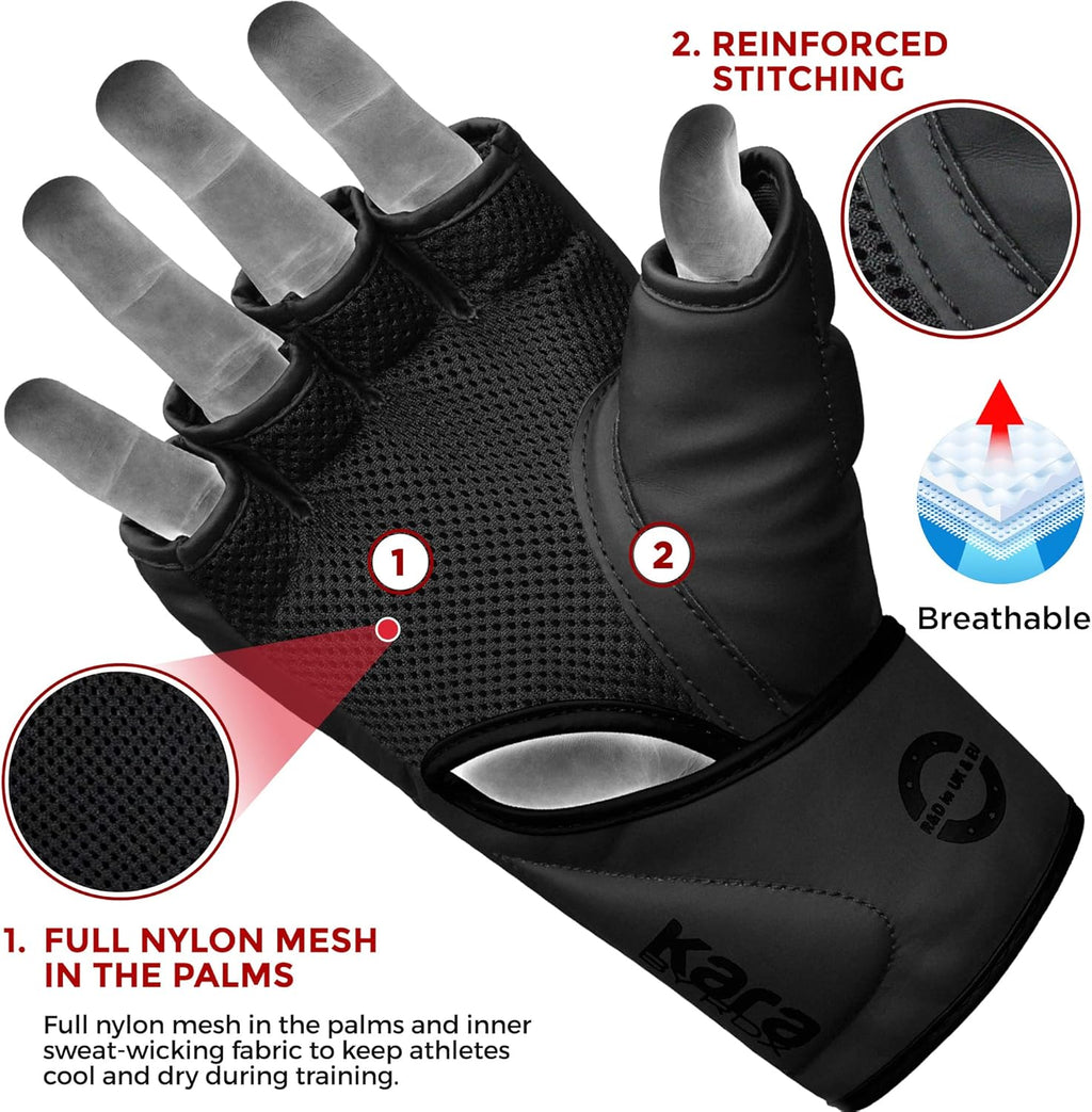 RDX MMA Gloves - Pre-Curved Mixed Martial Arts Mitts for Men & Women | Maya Hide Leather for Sparring & Training