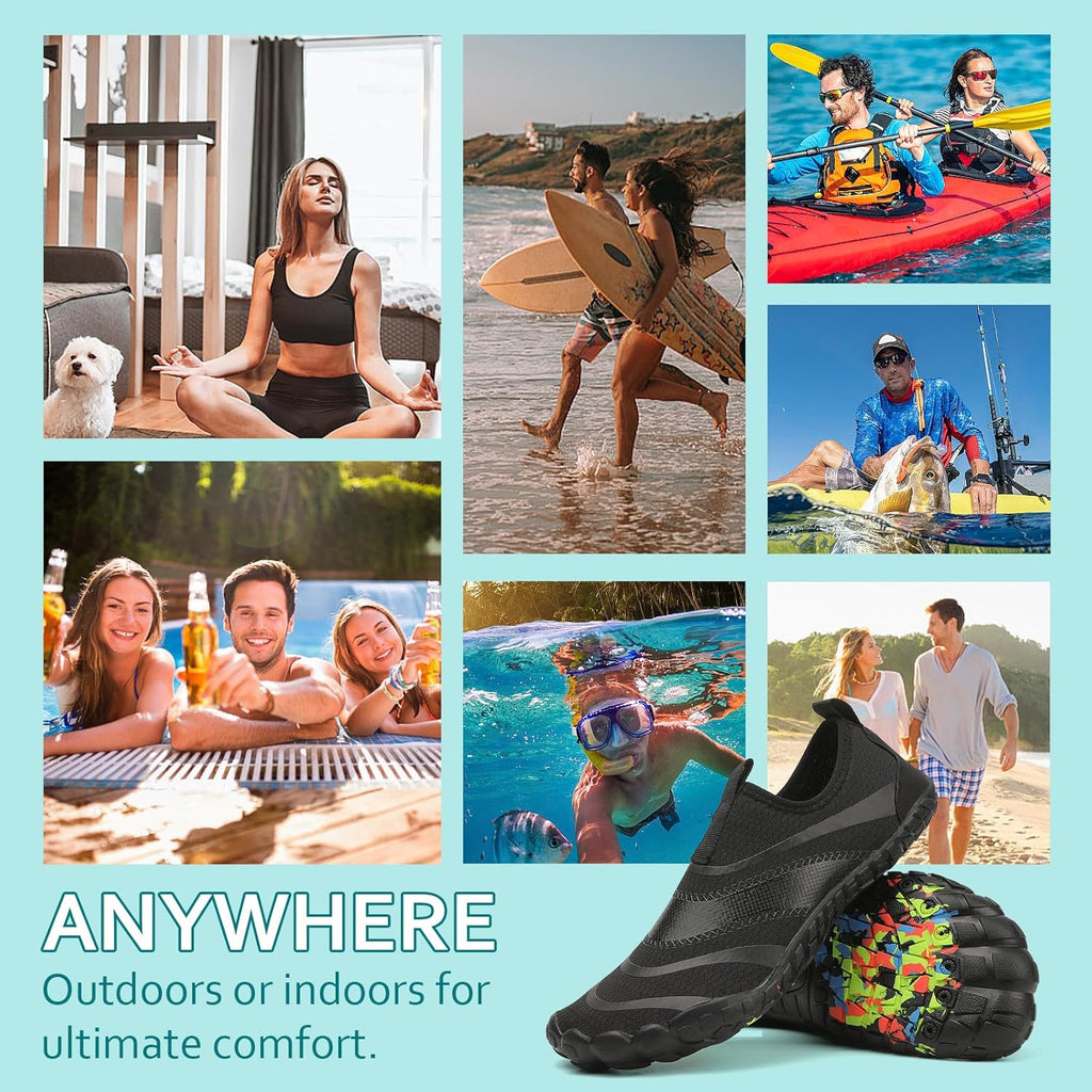 Skiennix Water Shoes - Quick-Dry Aqua Socks for Men & Women | Ideal for Beach, Pool & Outdoor Activities