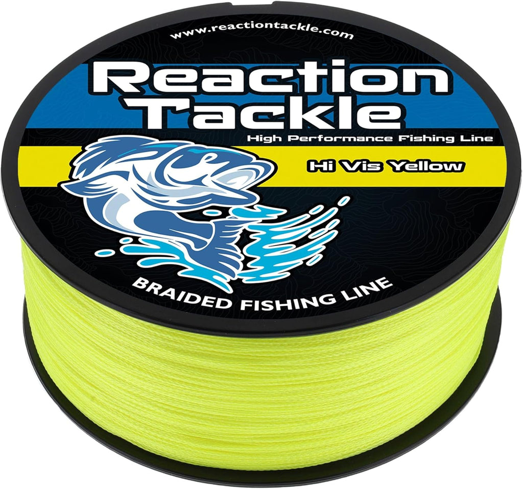 Reaction Tackle Hollow Core Fishing Line - 16 Strand Braided Design for Superior Strength