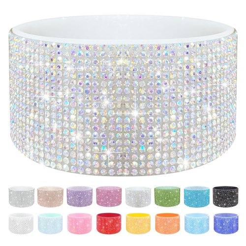 WORBSS Diamond Glitter Silicone Boot for Stanley Cup 40oz Tumbler for Simple Modern 30-40oz Trek Tumbler Accessories for 2.8-2.9 inch Trapezoidal Cylinder Base Water Bottles Bottom Anti-Slip Sleeve