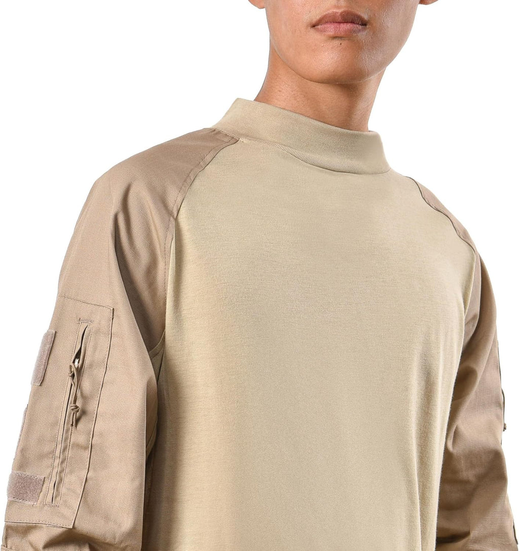 Skiennix Men's Tactical Camo Combat Shirts - Durable Military Hunting Tops | Versatile Outdoor Wear
