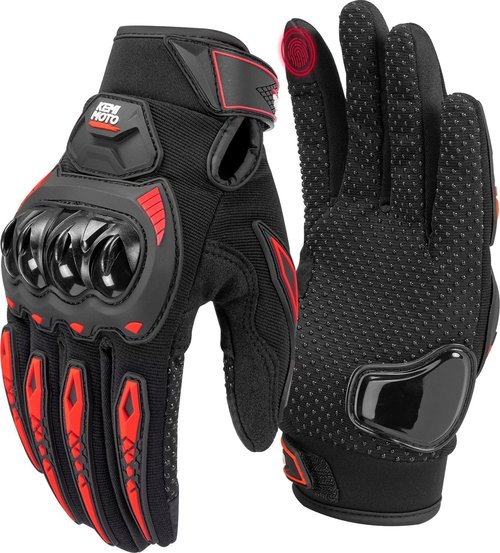 KEMIMOTO Touchscreen Motorcycle Gloves - Anti-Slip Dirt Bike Riding Gear for Men & Women | Versatile for ATV, UTV, Motocross