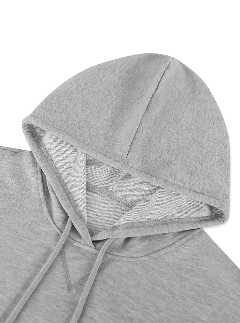Remidoo Women's Sleeveless Hoodies Crop Tank Top, Grey, Medium