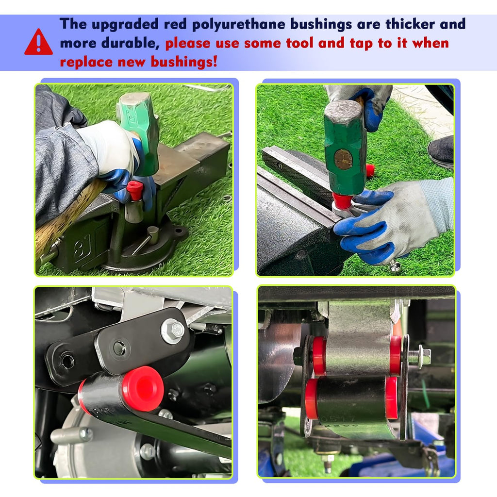 Panglong Club Car Precedent Bushings Kit, Polyurethane Precedent Rear Leaf Spring Bushing and Shackle Bushing Kit, Suitable for 2004-Up Club Car Precedent; OEM# 102506601, 102506301, 102506401