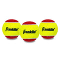 Franklin Sports Starter + Beginner Pressureless Tennis Balls - Great for Training + Practice - Low Bounce Tennis Balls for All Court Surfaces - Red - 3 Pack