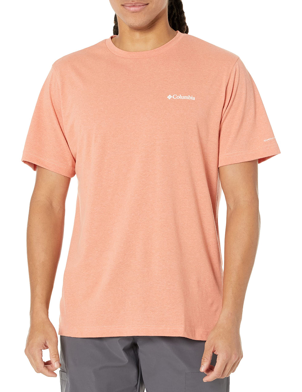 Columbia Men's Thistletown Hills Short Sleeve, Summer Peach Heather, 3X Big
