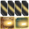 Black Reflective Tape 20 Pcs Diamond-Grade Safety Stickers 3.15 x 1.18 in (Phixbear) - Outdoor Waterproof