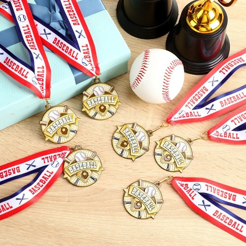 Medals with Neck Ribbons - Soccer, Baseball & Softball Awards for Kids Sports Competitions