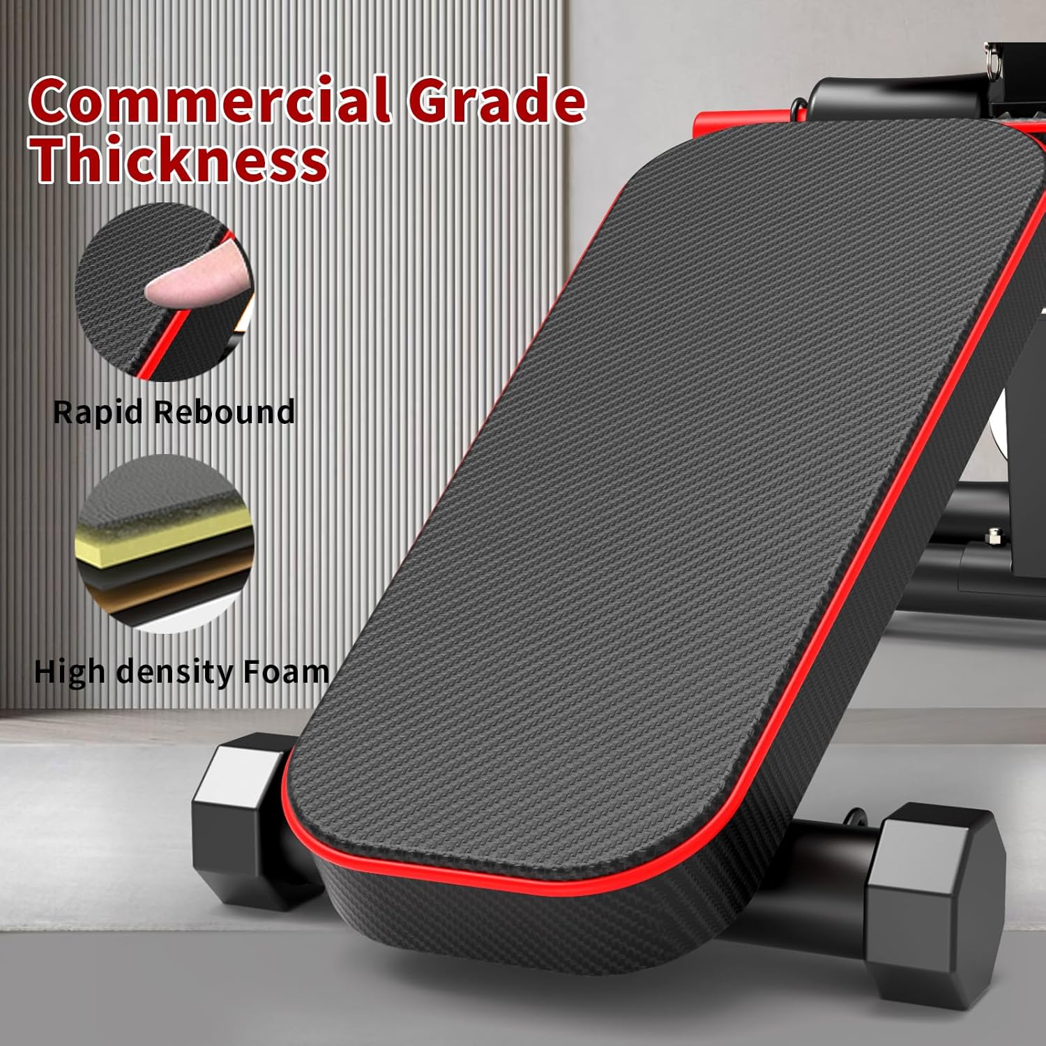 Skiennix Adjustable Weight Bench - Foldable Utility Workout Bench for Home Gym | Supports 600LBS