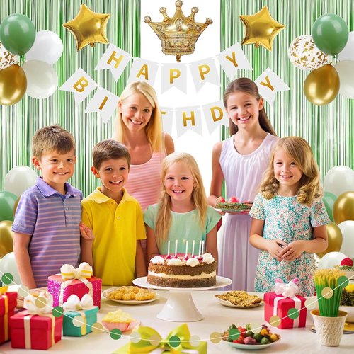Boho Birthday Decorations | Sage Green Balloon Garland Kit with Electric Pump for Women