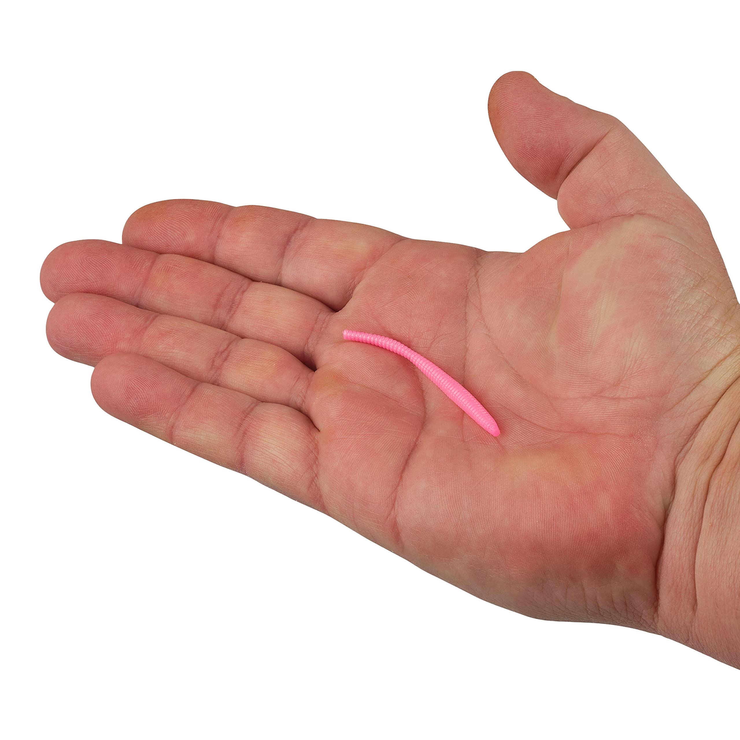 Berkley PowerBait Power Floating Trout Worm Fishing Bait, Bubblegum, 3in | 8cm, Irresistible Scent & Flavor, Realistic Worm Profile, Ideal for Trout and More