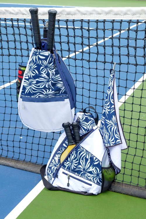 Glove It Tennis Backpack for Women, Lightweight Ladies Tennis Bag & Sling Backpack for 2 Racquets, Balls, Water Bottle - Island Breeze