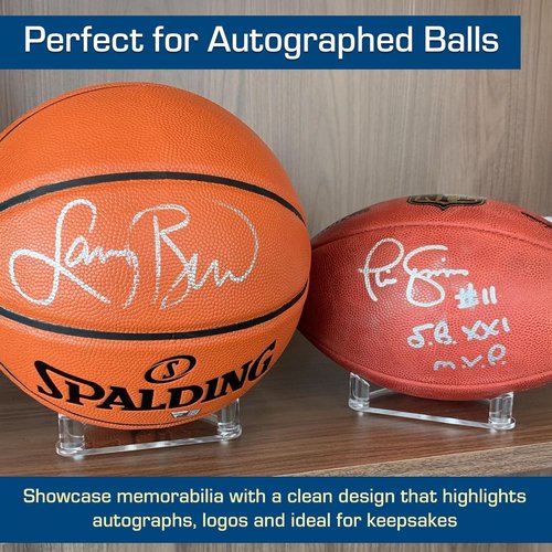 BCW Acrylic Ball Stand - Anti-Slip Design for Basketball, Football & Soccer Ball Display | 1 Pack