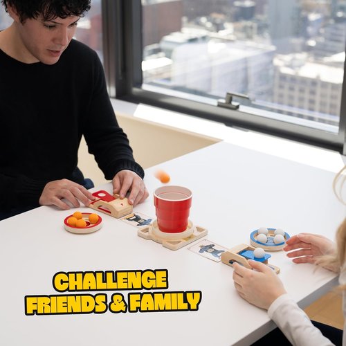 King Pong Original Shot-Making Tabletop Game - Fun Skill-Based Gameplay for 1-4 Players | Perfect for Kids, Teens & Adults