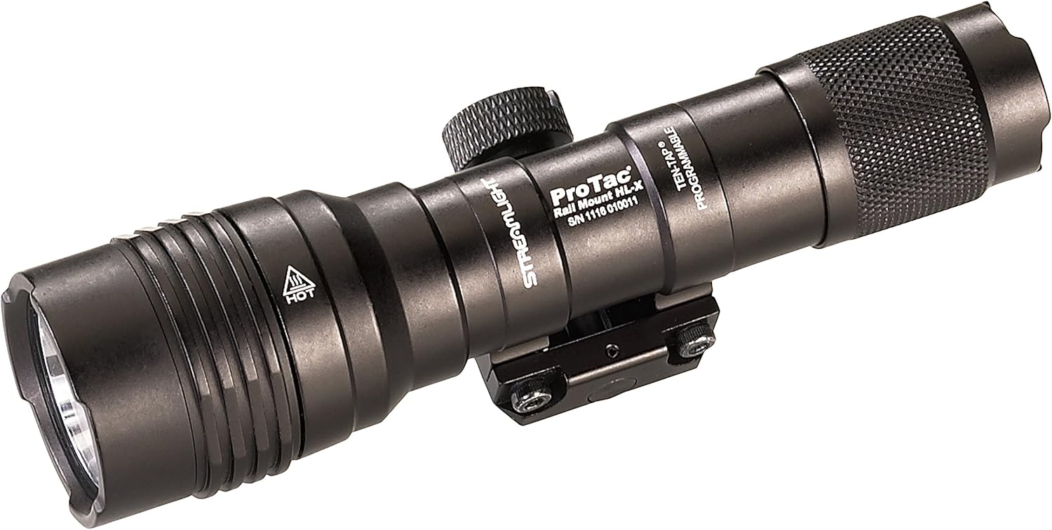 Streamlight 88066 ProTac Rail Mount HL-X Tactical LED Flashlight - 1000 Lumen, Ten-TAP Programmable, Black