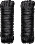 Boat Dock Lines Marine Rope - Double Braided Nylon 1" x 35ft with 24" Loop | 2 Pack for Secure Mooring