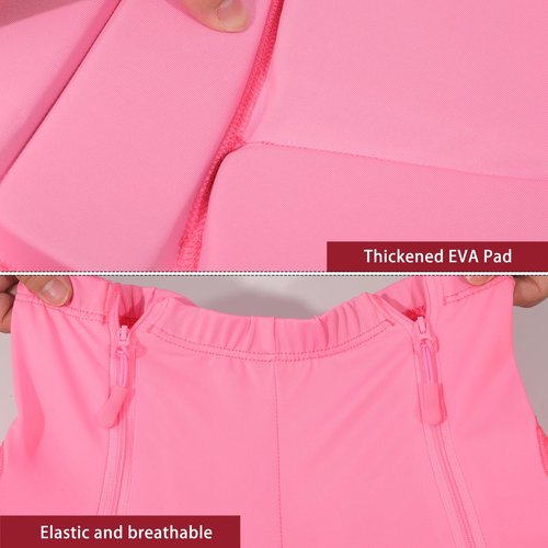 Kids Padded Shorts with Zipper, Crash Butt Pads for Hip Tailbone & Butt, Snowboard Impact Protective Pad Pants for Youth Child