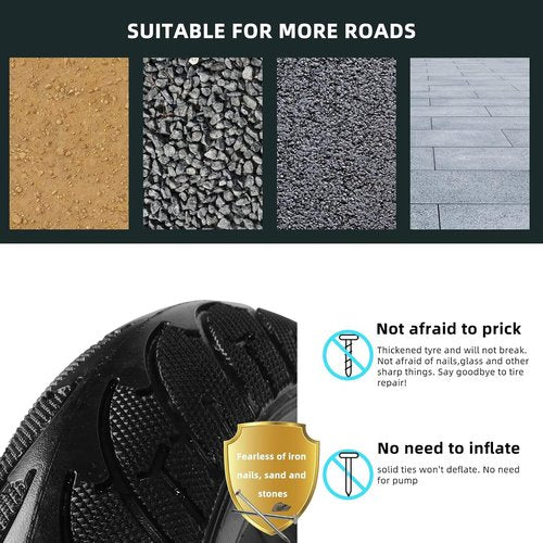 PRO CAKEN 200x50 Aluminum alloy solid tire wheel with Tool for electric scooter balance car 8x2 solid wheel explosion proof puncture tubeless tire parts