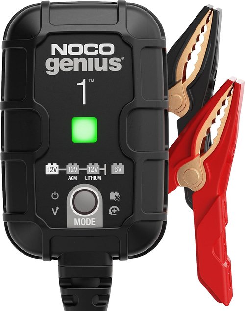 NOCO GENIUS1 Smart Battery Charger - 1A 6V/12V Automatic Maintainer & Desulfator | Overcharge Protection & Temperature Compensation