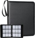 Card Binder - 720 Capacity Zippered Holder for MTG, Sports & Collectible Cards - Durable, Acid-Free Storage (Black, 9 Pocket)