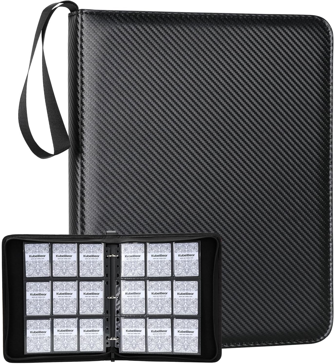 Skiennix Card Binder - 720 Capacity Zippered Holder for MTG, Sports & Collectibles | Acid-Free, Durable, Travel-Friendly (Black, 9 Pocket)