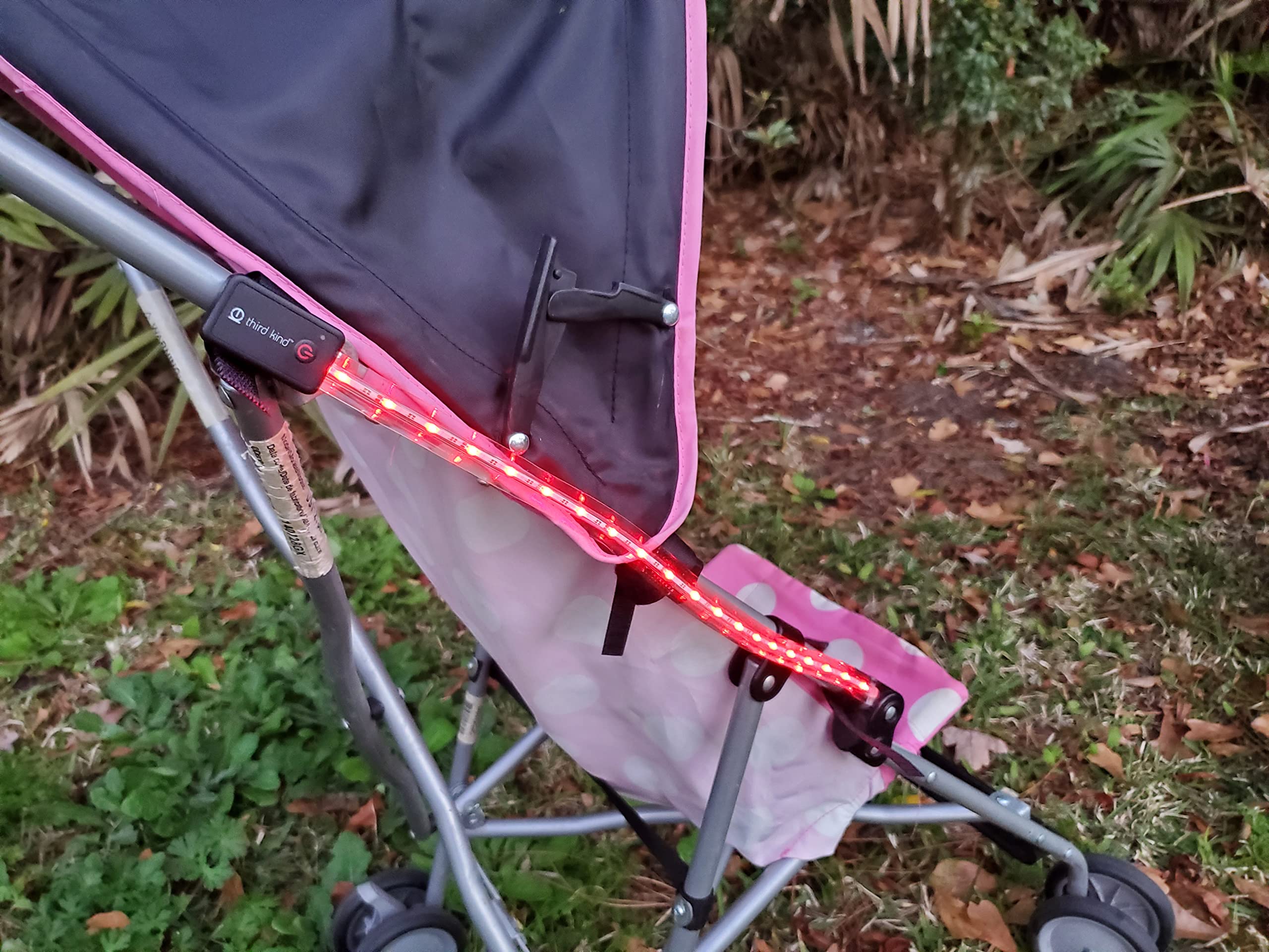 THIRD KIND® Stroller Lights Bike Lights Set of 2 LED Rechargeable Lights with Straps