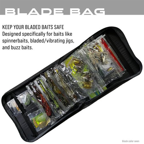 FROGG TOGGS Bladed Bait Bag, Fishing Tackle Bag, Tackle Organizer, Lure Tackle Box, Bait Binder, Red/Gray, OS