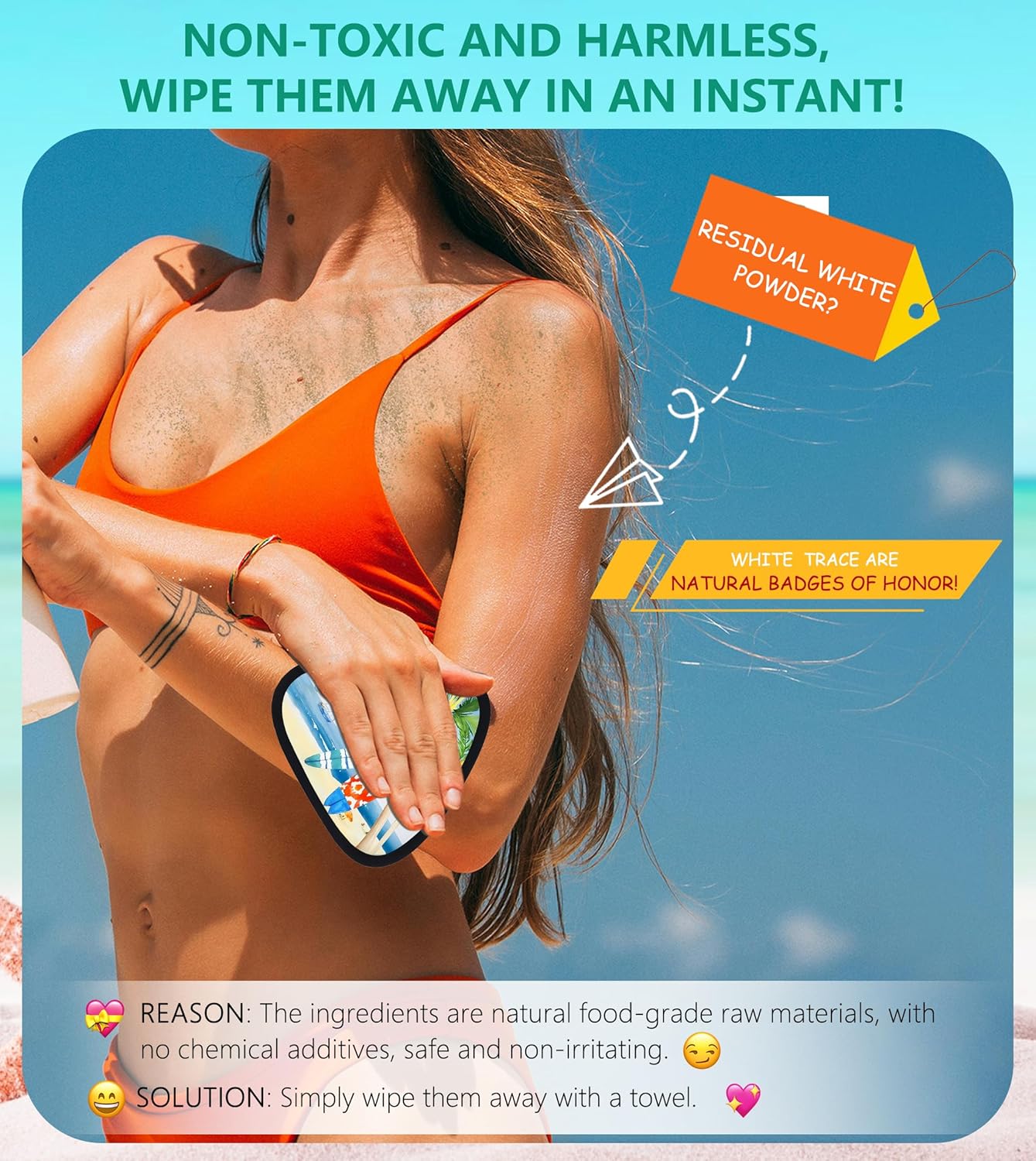 Skiennix Triangle Sand Remover - Essential Beach Cleaner for Summer Vacations | Travel Accessory