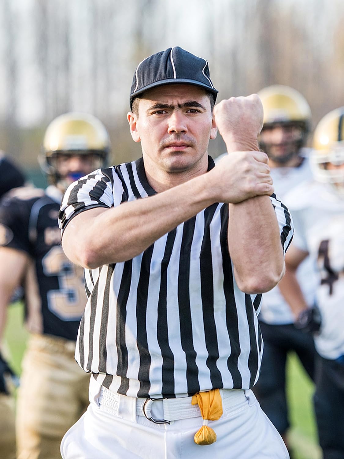 Skiennix Referee Shirt - V-Neck Striped Jersey for Men & Women | Professional Sports Uniform