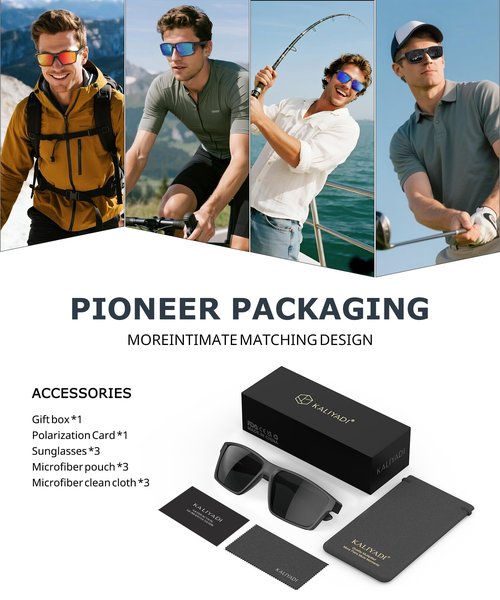 KALIYADI Sports Mens-Sunglasses Women Polarized-Sunglasses-Men: Sun Glasses with UV400 for Driving Running Cycling
