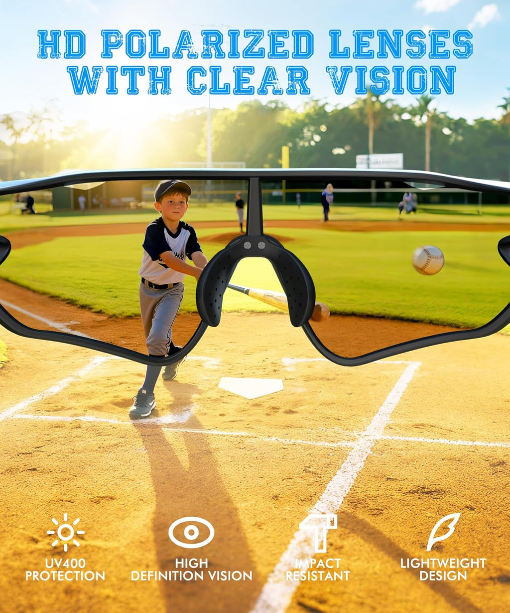 Skiennix Kids Sunglasses - UV400 Protection for Boys & Girls Ages 4-14 | Perfect for Sports & Outdoor Activities