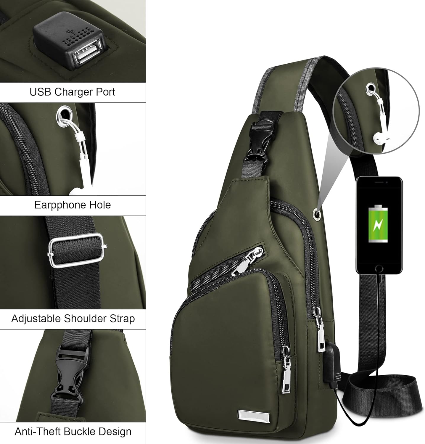 Skiennix Waterproof Sling Bag - Versatile Crossbody Backpack for Hiking | Unisex Daypack