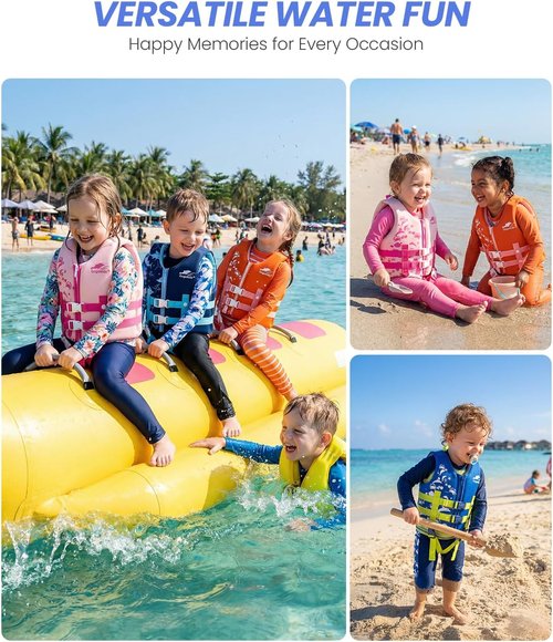 Gogokids Toddler Swim Vest - Buoyancy Jacket Floaties for Kids 2-8 Years | Pool & Beach Fun, 22-60 lbs