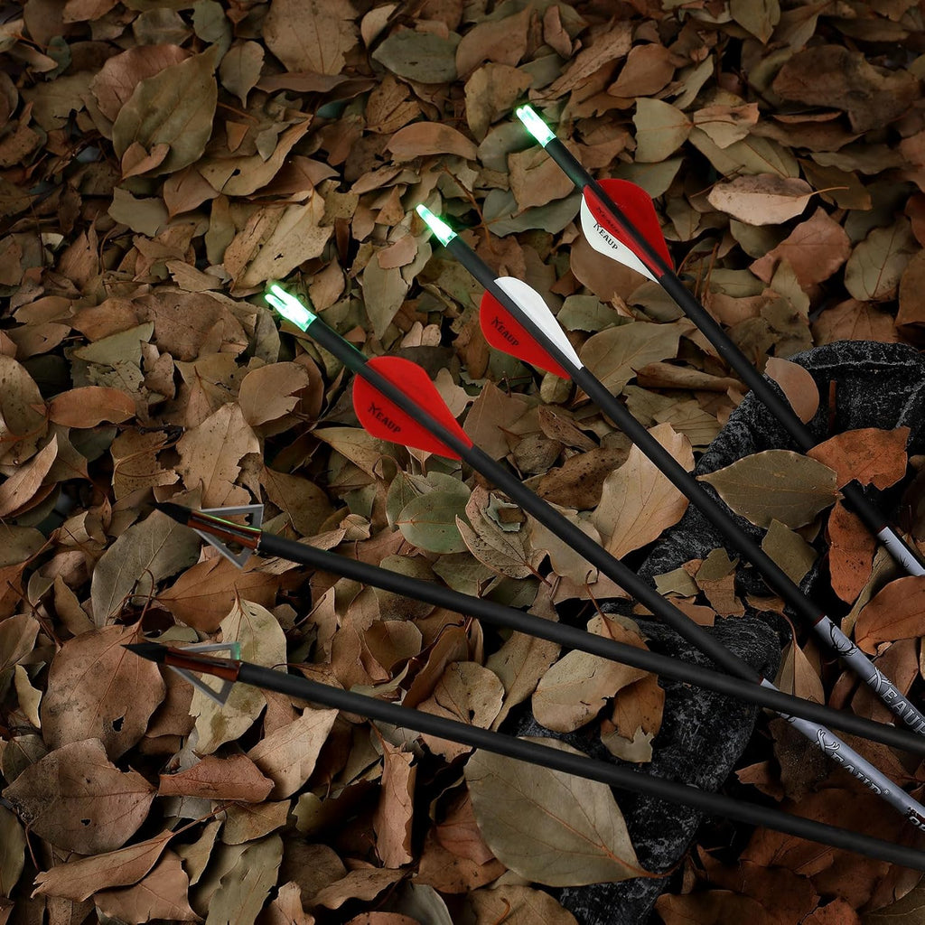 S Lighted Nocks - 12-Pack or 6-Pack Lighted Arrow Nocks for Archery Hunting | .244/6.2mm with Screwdriver Included