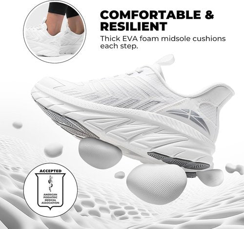 ALLSWIFIT Women's Slip-On Walking Shoes - Comfortable, Breathable Athletic Sneakers for Gym & Running